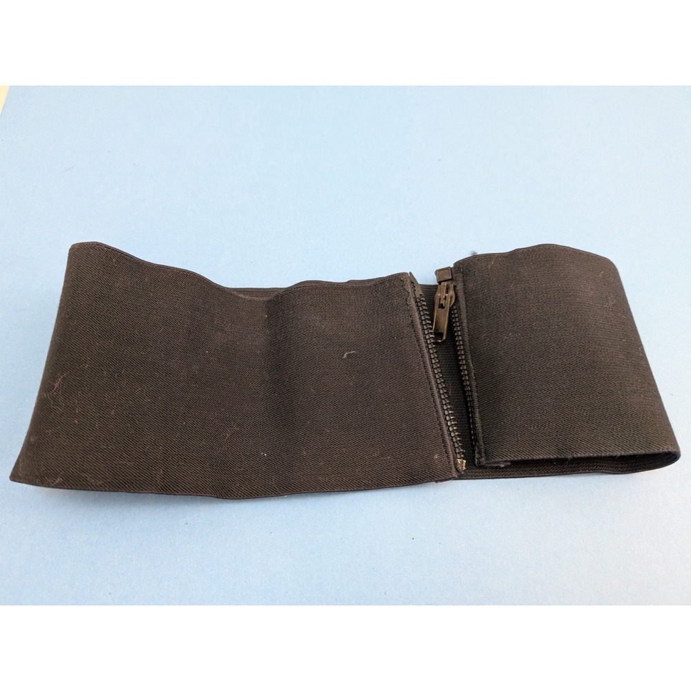 Ginger Propper for Two Blondes Vintage Retro Elastic Stretch Black Zipper Belt